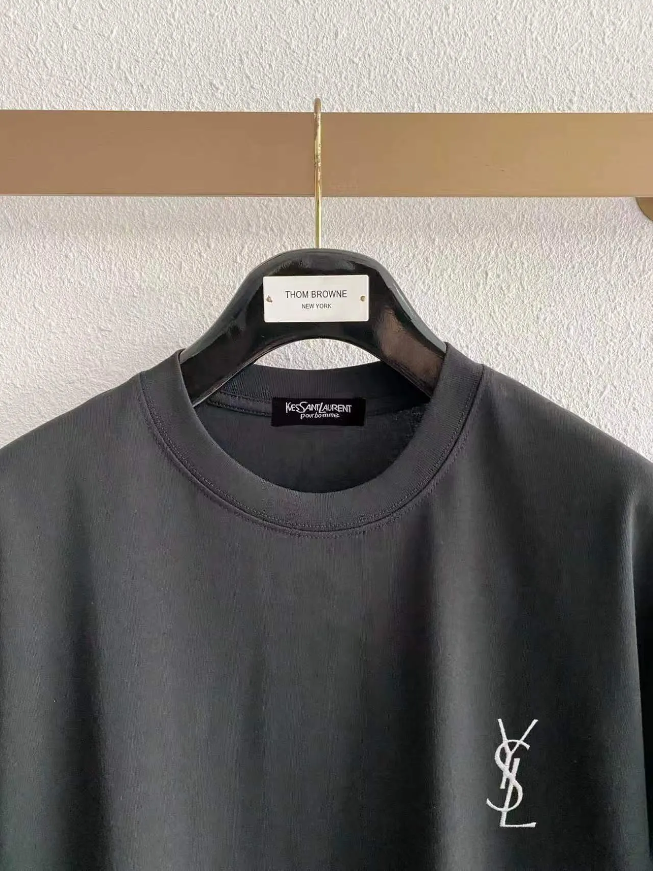 Ysl/ * logo + New Arrival ， ， ， ， T Same Style。 :Black White Blue Gray Size:S（90-130 ） M（125-140 ） L（135-160 ） XL（160-180 ） XXL（180-210 ）
